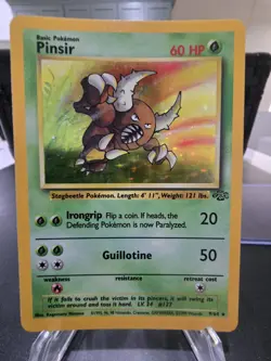 Pokemon Pinsir Jungle Holo Rare 9/64 1999 Wizards 60 HP English Kagemaru Himeno - Image 1