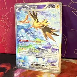 Pokemon TCG Zapdos EX 202/165 Scarlet & Violet 151 Holo Card Near Mint Condition - Image 2