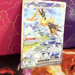 Pokemon TCG Zapdos EX 202/165 Scarlet & Violet 151 Holo Card Near Mint Condition - Image 4