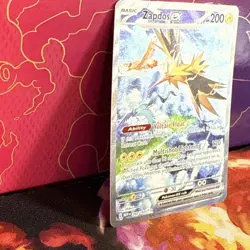 Pokemon TCG Zapdos EX 202/165 Scarlet & Violet 151 Holo Card Near Mint Condition - Image 5