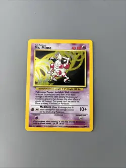Pokemon TCG - Mr. Mime [6/64] LP/NM Holo - NO SYMBOL (MISPRINT) - Jungle - Image 1