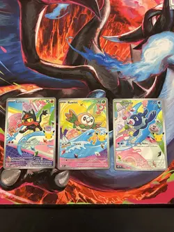 Pokemon TCG Rowlet, Popplio, Litten - Alola Starters - First Partner Collection - Image 1