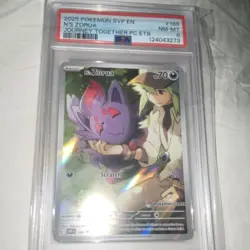 POKEMON CENTER N’s ZORUA 189 JOURNEY TOGETHER PROMO HOLO PSA 8 ENGLISH stamped - Image 1