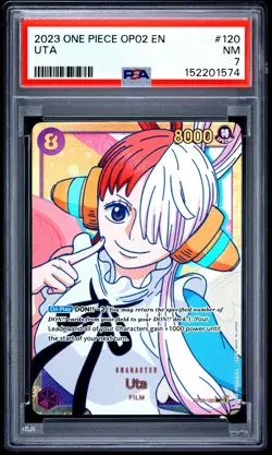 2023 ONE PIECE OP02-PARAMOUNT WAR #120 UTA PSA 7 - Image 1
