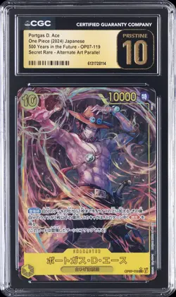 2024 ONE PIECE JPN 500 YEARS IN THE FUTURE SR AA PORTGAS D. ACE CGC 10 PRISTINE - Image 1