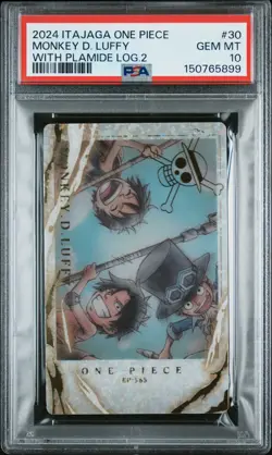 2024 ITAJAGA ONE PIECE WITH PLAMIDE LOG.2 #30 MONKEY D. LUFFY PSA 10 - Image 1