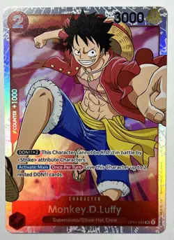 Monkey.D.Luffy OP01-024 - Romance Dawn- SR Near-Mint Super Rare English - Image 1