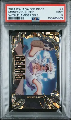 2024 ITAJAGA ONE PIECE WITH PLAMIDE LOG.3 #1 MONKEY D. LUFFY PSA 9 - Image 1