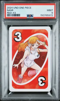 2024 UNO ONE PIECE RED-#3 NAMI PSA 9 - Image 1