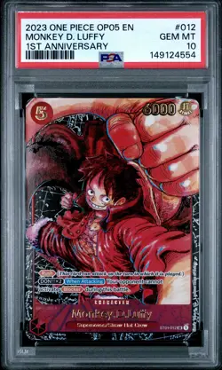 2023 ONE PIECE AWAKENING OF THE NEW ERA 1ST ANNIV #012 MONKEY D. LUFFY PSA 10 - Image 1
