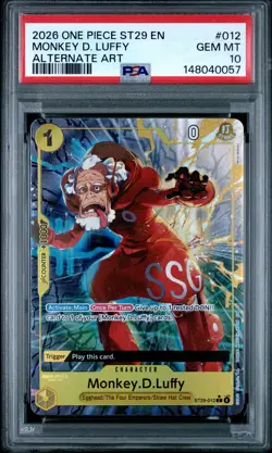 2026 ONE PIECE STARTER DECK ST29-EGGHEAD ALTERNATE ART MONKEY D. LUFFY PSA 10 - Image 1