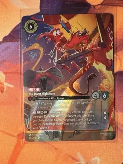 Mushu Your Worst Nightmare Enchanted Reign of Jafar Disney Lorcana NM - Image 1
