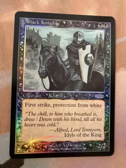 Dci Promo Black Knight Foil English Mtg En Old Frame - Image 1