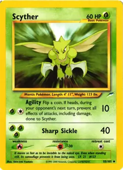 Pokemon TCG Neo Destiny Unlimited Scyther 55/105 VLP - Image 1
