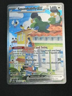 Pokemon TCG Squawkabilly ex Special Illustration Rare Holo Sv02 264/193 160 HP … - Image 1