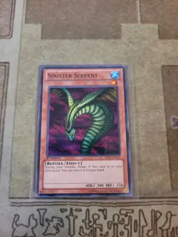 YUGIOH SINISTER SERPENT BP02-EN015 COMMON 1ST ED NM - Image 1