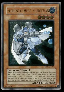 Elemental Hero Bubbleman (UTR) CRV-EN014 Cybernetic Revolution Yu-Gi-Oh LP - Image 1
