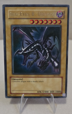 Yugioh Red-Eyes Black Dragon SDJ-001 Unlimited Ultra Rare - Image 1