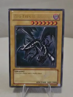 Yugioh Red-Eyes Black Dragon SDJ-001 Unlimited Ultra Rare - Image 1