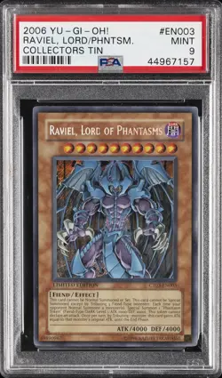 2006 YU-GI-OH! COLLECTORS TIN #EN003 RAVIEL, LORD OF PHANTASMS PSA 9 - Image 1