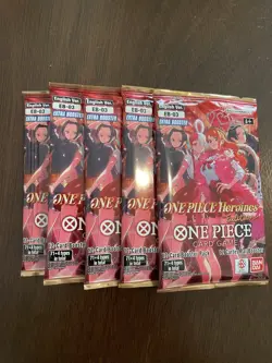 One Piece Extra Booster Heroines Edition EB-03 Five 5 Packs Lot English A - Image 1