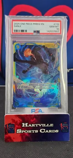 PSA 10 Sanji OP06-119 Wings of the Captain 2024 One Piece En Card Straw Hat Crew - Image 1