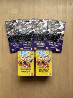 One Piece ENG Double Pack Set Vol.10 X2 And OP-10 Booster Pack X4 Brand New - Image 1