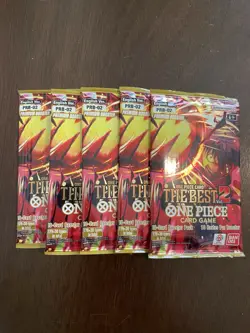 One Piece The Best Vol. 2 PRB-02 Five 5 Premium Booster Packs Lot English A - Image 1