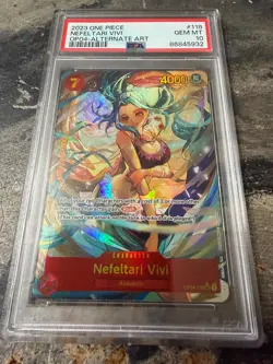 One Piece TCG Nefeltari Vivi Alternate Art OP04-118 English Gem Mint PSA 10 - Image 1