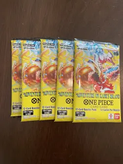 One Piece Adventure On Kami’s Island OP-15 & EB-04 5 Booster Packs Lot English D - Image 1