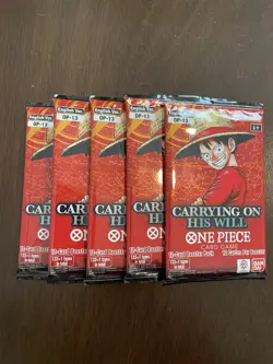 One Piece Carrying On His Will OP-13 Five 5 Booster Packs Lot English D - Image 1