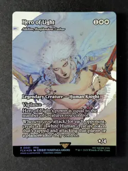 2025 Magic: The Gathering HERO OF LIGHT #0001 Final Fantasy Rare Showcase Foil - Image 1