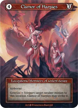 FOIL Sorcery Contested Realm - Clamor of Harpies (Foil) - Beta (B) - Image 1