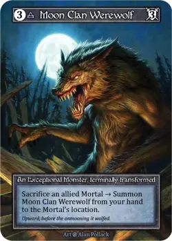 FOIL Sorcery Contested Realm - Moon Clan Werewolf (Foil) - Beta (B) - Image 1