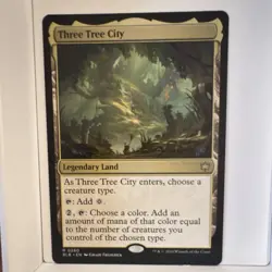 MTG- Magic The Gathering, Three Tree City Bloomburrow Legendary Land Rare Regul… - Image 1