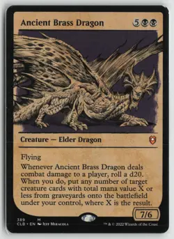 Ancient Brass Dragon (Showcase) LP 389 Commander Legends MTG - Image 1