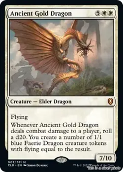Ancient Gold Dragon [CLB - 3] - NM TCG MTG - Image 1