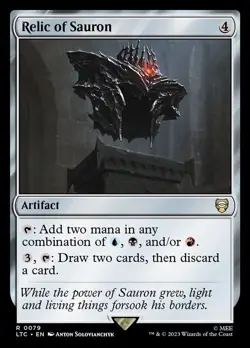Relic of Sauron 0079 Non Foil Rare LOTR Commander MTG Near Mint - Image 1