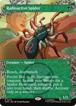 Radioactive Spider (Borderless) Foil 212 Marvel's Spider-Man NM EN - Image 1