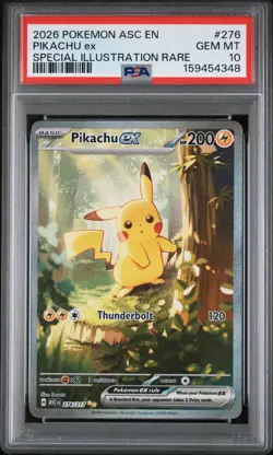 2026 POKEMON ASCENDED HEROES SPECIAL ILLUSTRATION RARE #276 PIKACHU EX PSA 10 - Image 1