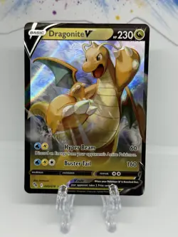 Dragonite V 049/078 Holo V Rare Pokemon GO Pokemon Holo Mint - Image 2