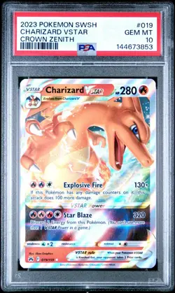 2023 Pokemon SWSH Crown Zenith Charizard VSTAR #019 PSA 10 GEM MINT - Image 1