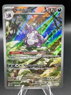 Pokemon TCG Nidoking Scarlet & Violet 151 Illustration Rare Card 174/165 - Image 1