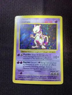 Pokemon TCG Base Set Mewtwo 010/102 Rare Holo Unlimited (Shadowless) - Image 4