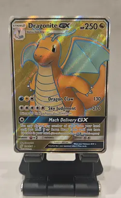 Pokemon Dragonite GX Full Art Ultra Rare Holo Card 229/236 Unified Minds NM - Image 3
