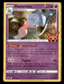 Pokemon Hatterene Holo 73/198 Trick or Trade NM - Image 1