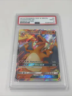 Charizard GX 9/68 Pokemon TCG: Sun & Moon Hidden Fates PSA 9 MINT Shiny Vault - Image 2