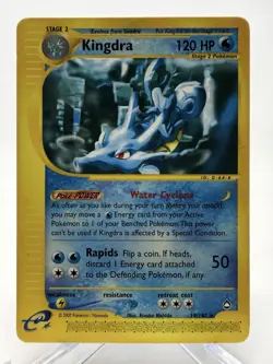 Kingdra Aquapolis 19/147 Non-Holo, e-Reader Vintage Pokemon TCG Card 2002 WOTC - Image 1