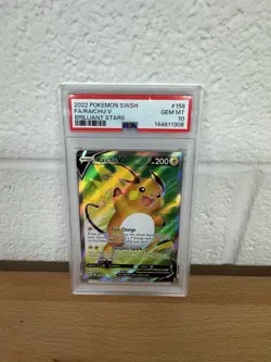 Pokemon PSA 10 Raichu V 158/172 Full Art Brilliant Stars GEM MINT Ultra Rare - Image 1