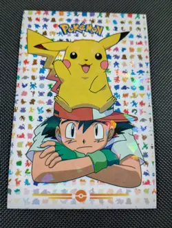 Pokemon 2024 Card Database 2 Cracked Holo Pikachu & Ash Peru - Image 1